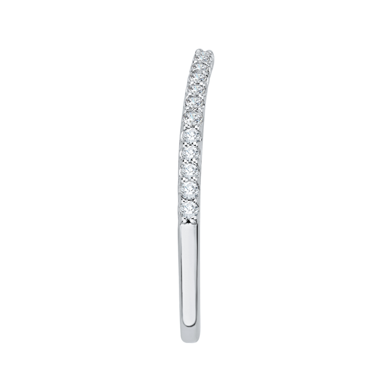 Round Diamond Wedding Band in 14K White Gold