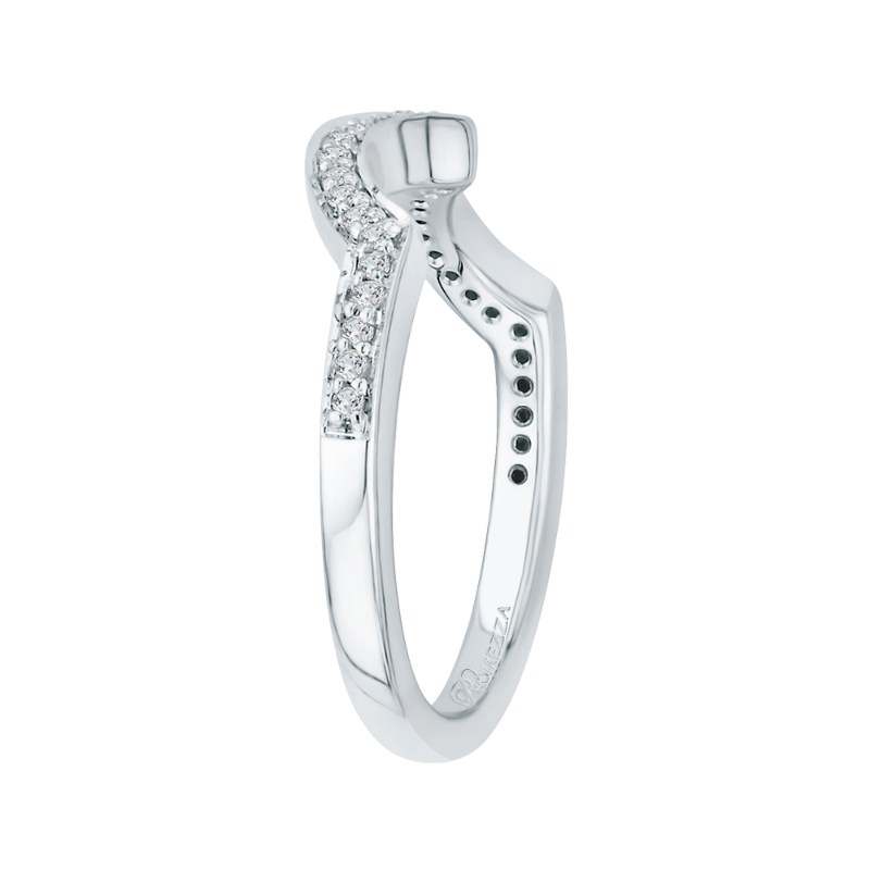 Round Diamond Wedding Band in 14K White Gold
