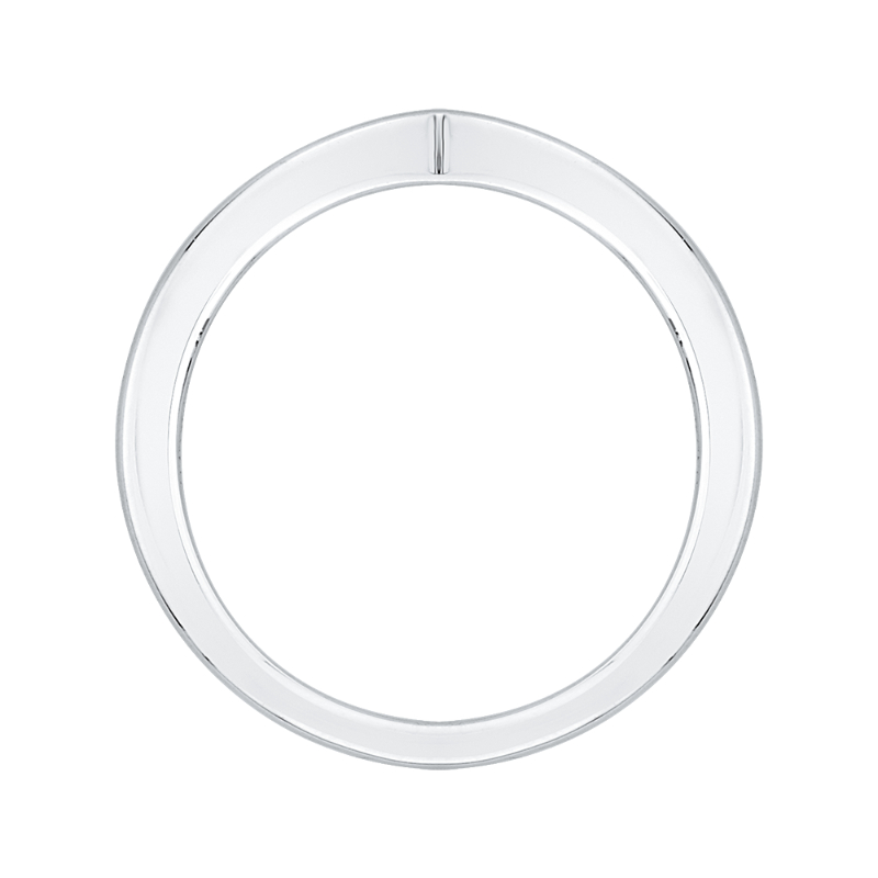 14K White Gold Plain Wedding Band