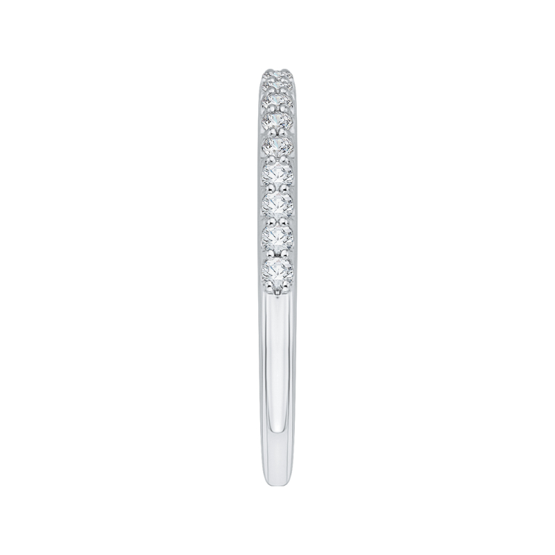 Round Diamond Wedding Band in 14K White Gold