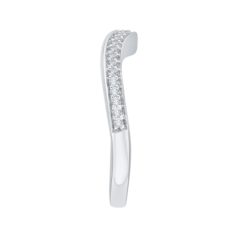 Round Diamond Wedding Band in 14K White Gold
