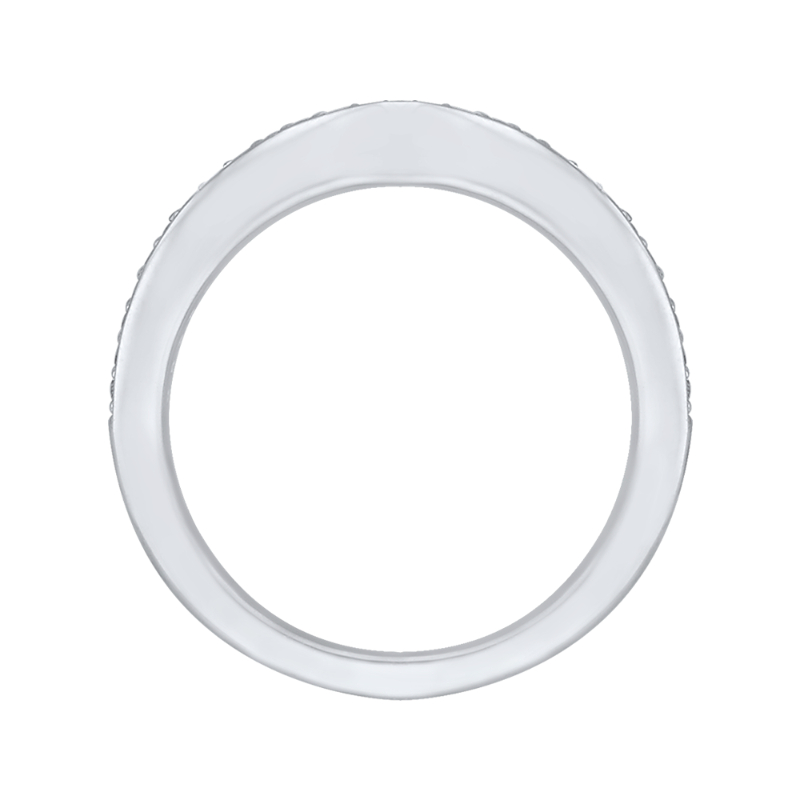 Round Diamond Wedding Band in 14K White Gold