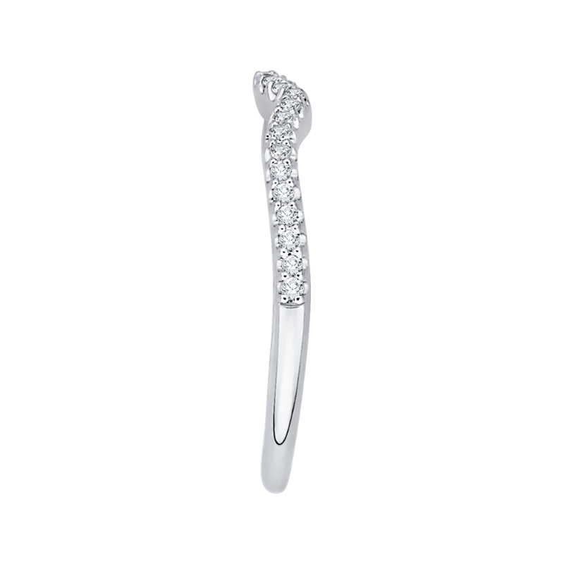 Round Diamond Wedding Band in 14K White Gold