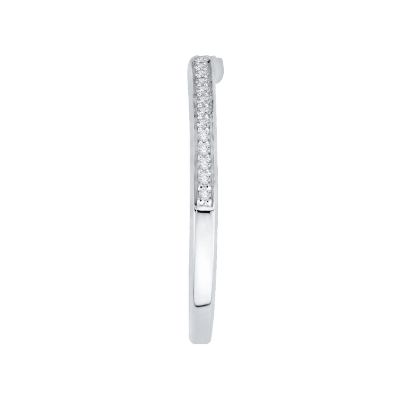 Round Diamond Wedding Band in 14K White Gold