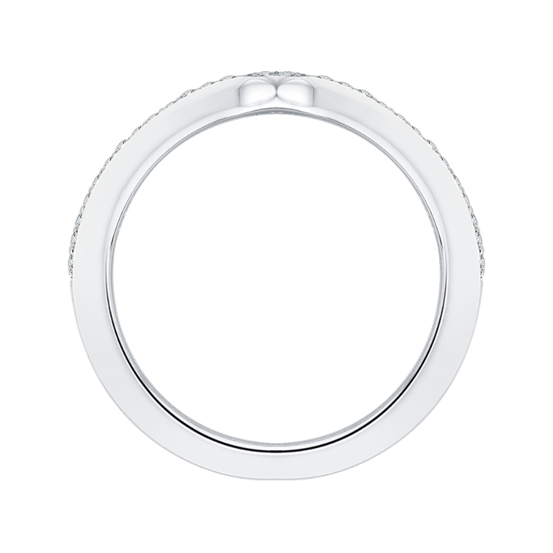 Round Diamond Wedding Band in 14K White Gold