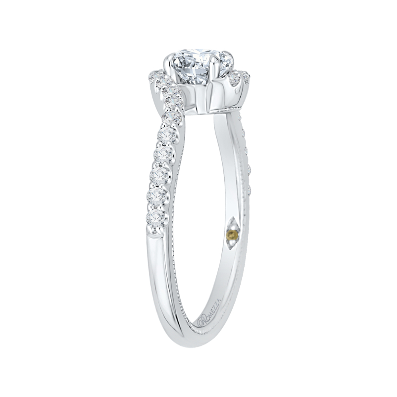 Round Diamond Promise Engagement Ring in 14K White Gold