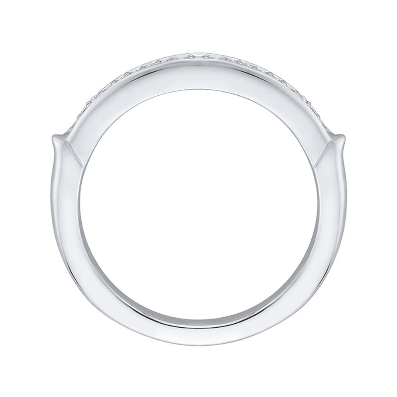 Round Diamond Wedding Band in 14K White Gold