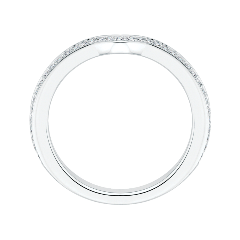 Round Diamond Wedding Band in 14K White Gold