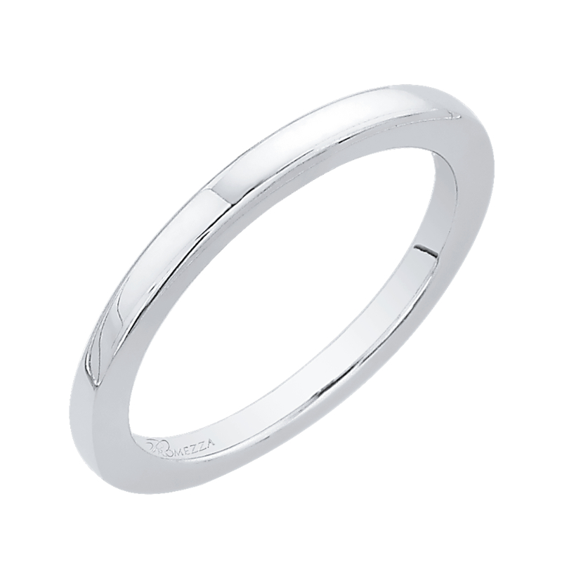 Plain Wedding Band in 14K White Gold