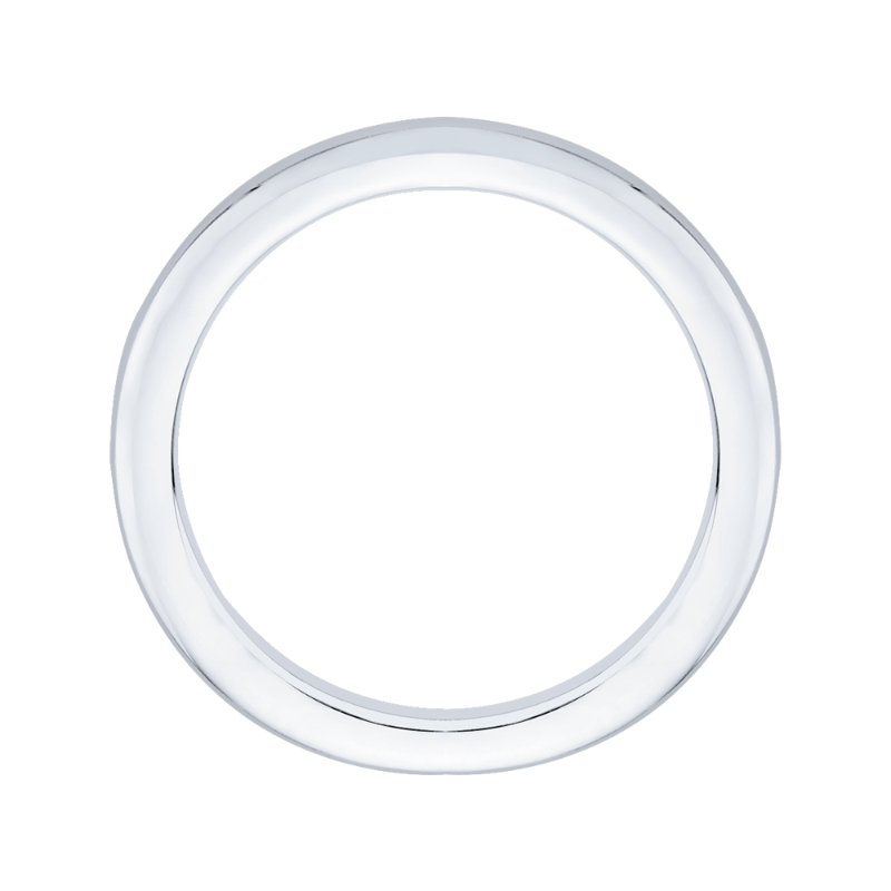 Plain Wedding Band in 14K White Gold