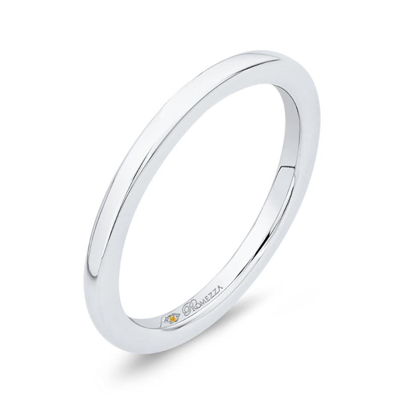 Plain Wedding Band in 14K White Gold
