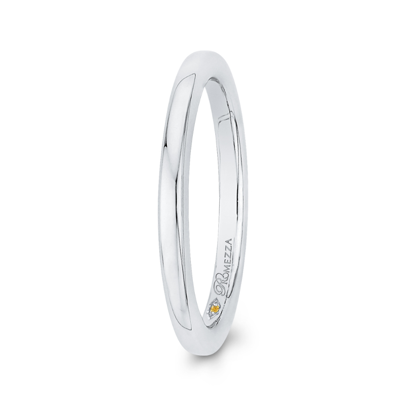 Plain Wedding Band in 14K White Gold