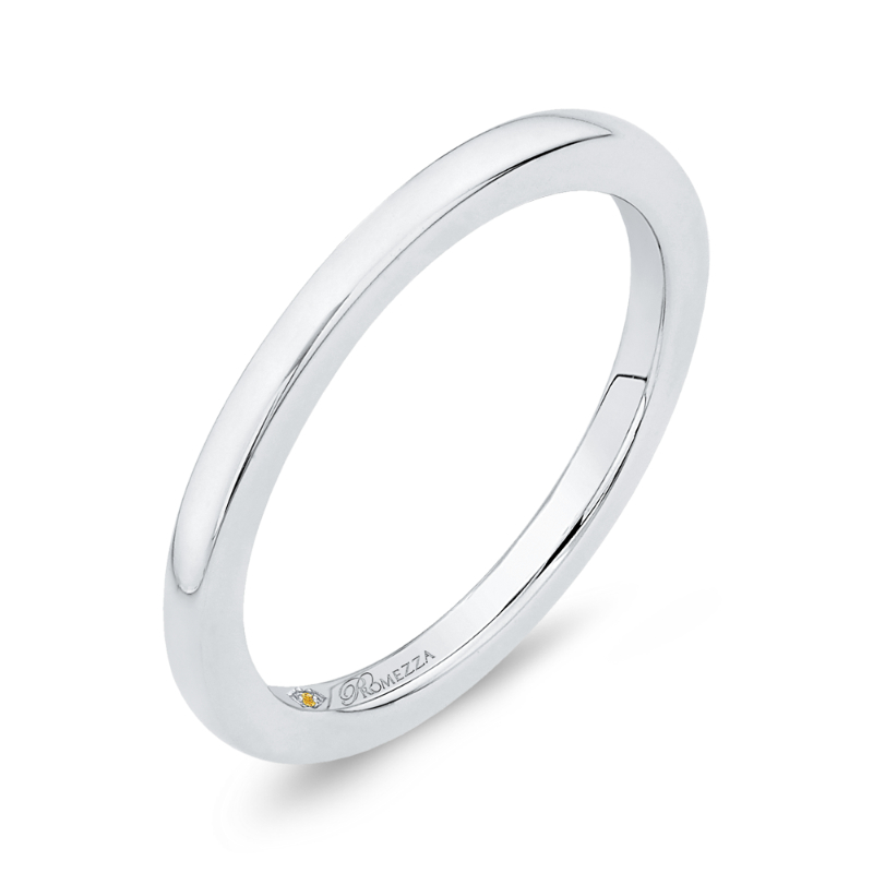 Plain Wedding Band in 14K White Gold