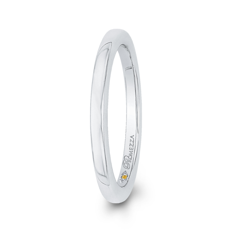 Plain Wedding Band in 14K White Gold