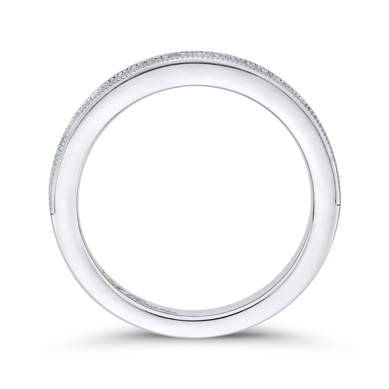 Round Diamond Half-Eternity Wedding Band in 14K White Gold