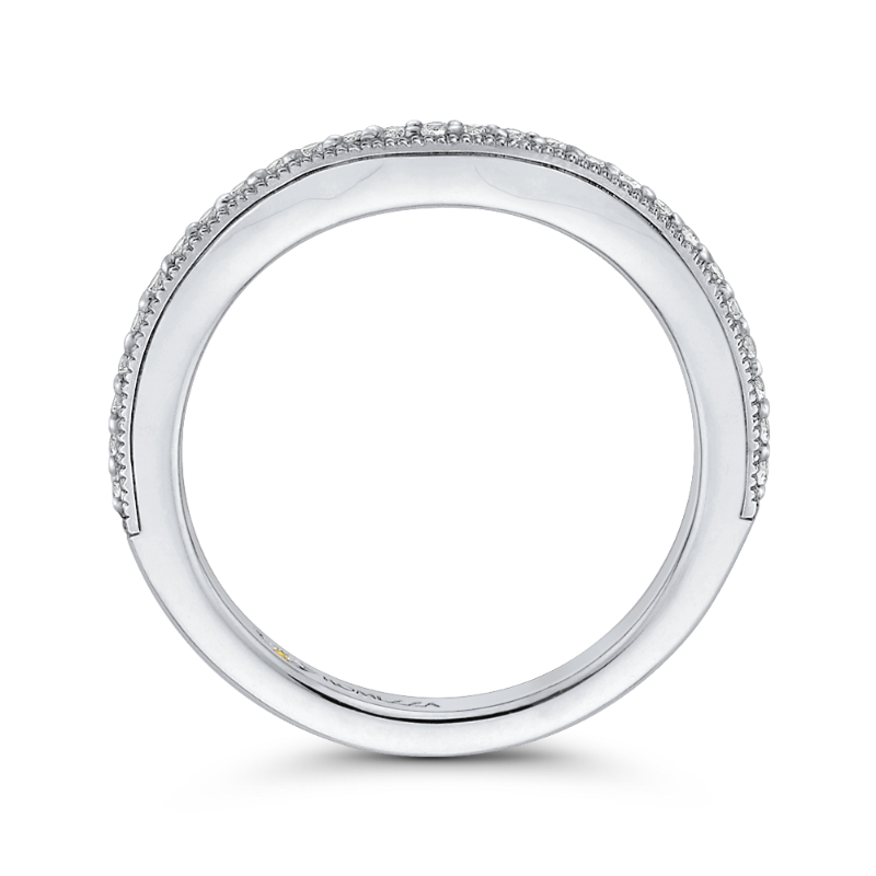 Round Diamond Wedding Band in 14K White Gold