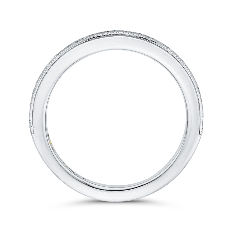Round Diamond Half-Eternity Wedding Band in 14K White Gold