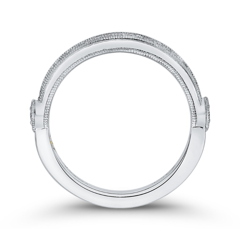 Round Diamond Wedding Band in 14K White Gold