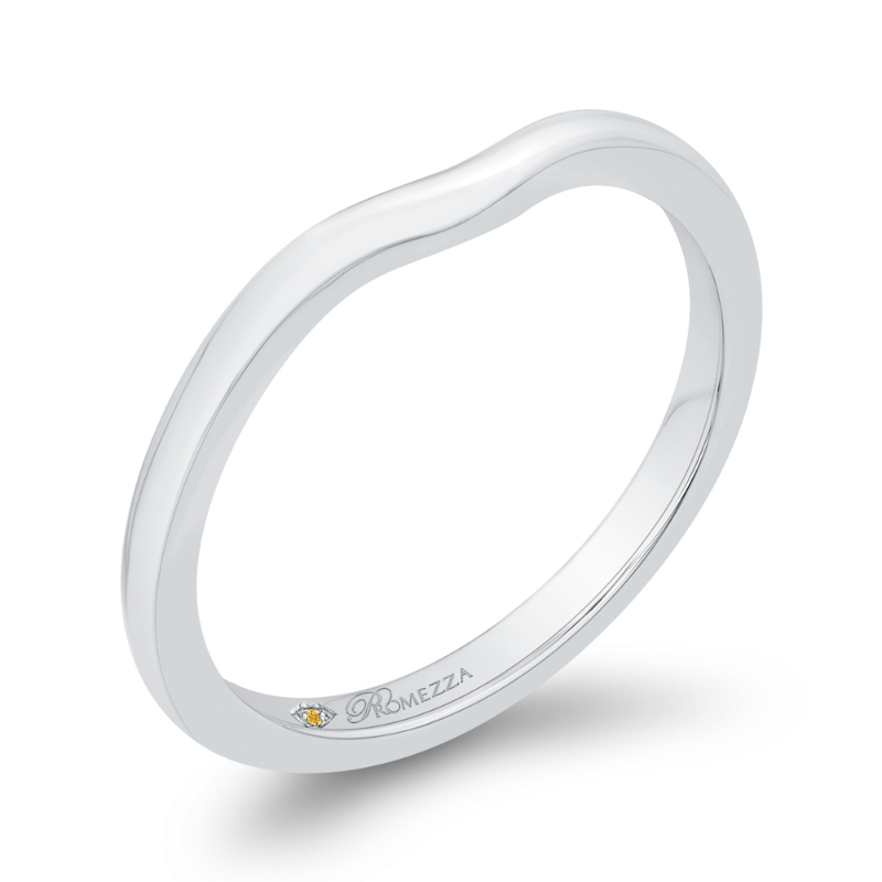 Plain Wedding Band in 14K White Gold