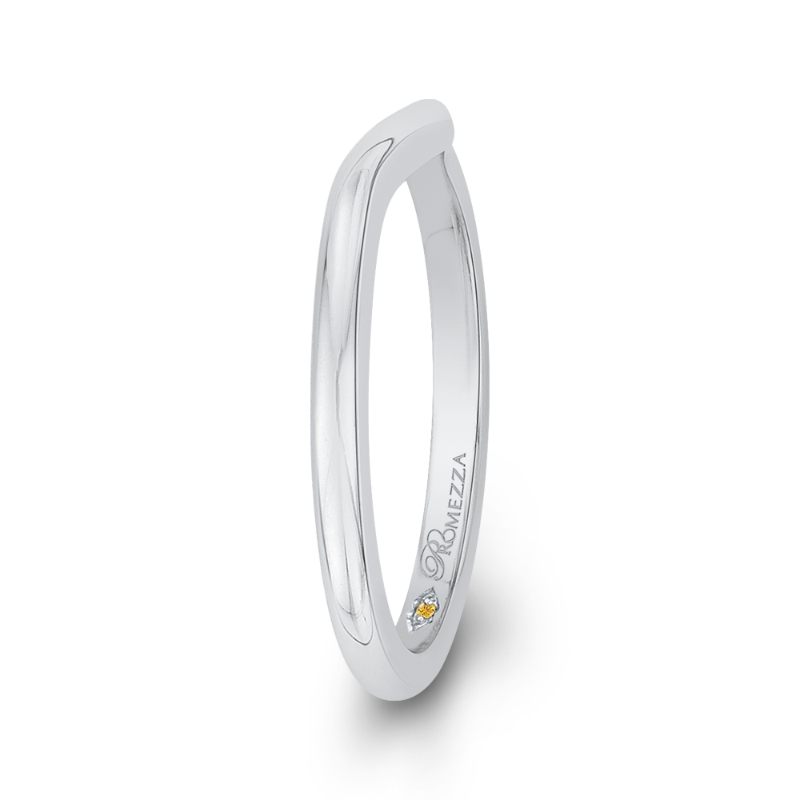 Plain Wedding Band in 14K White Gold
