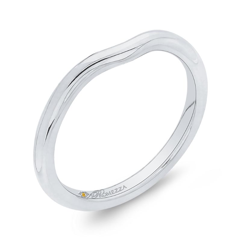 Plain Wedding Band in 14K White Gold