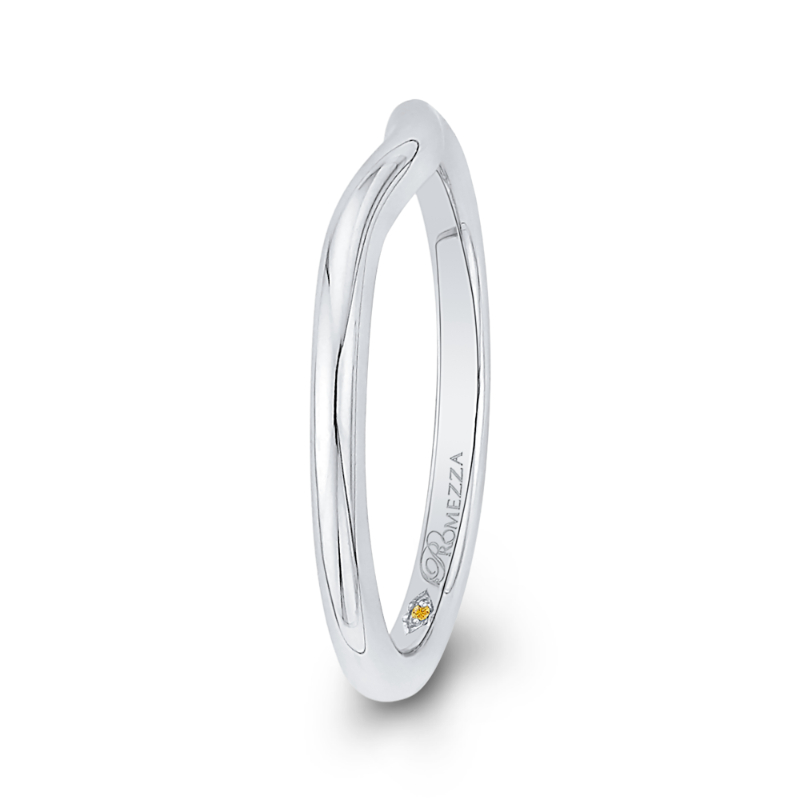 Plain Wedding Band in 14K White Gold