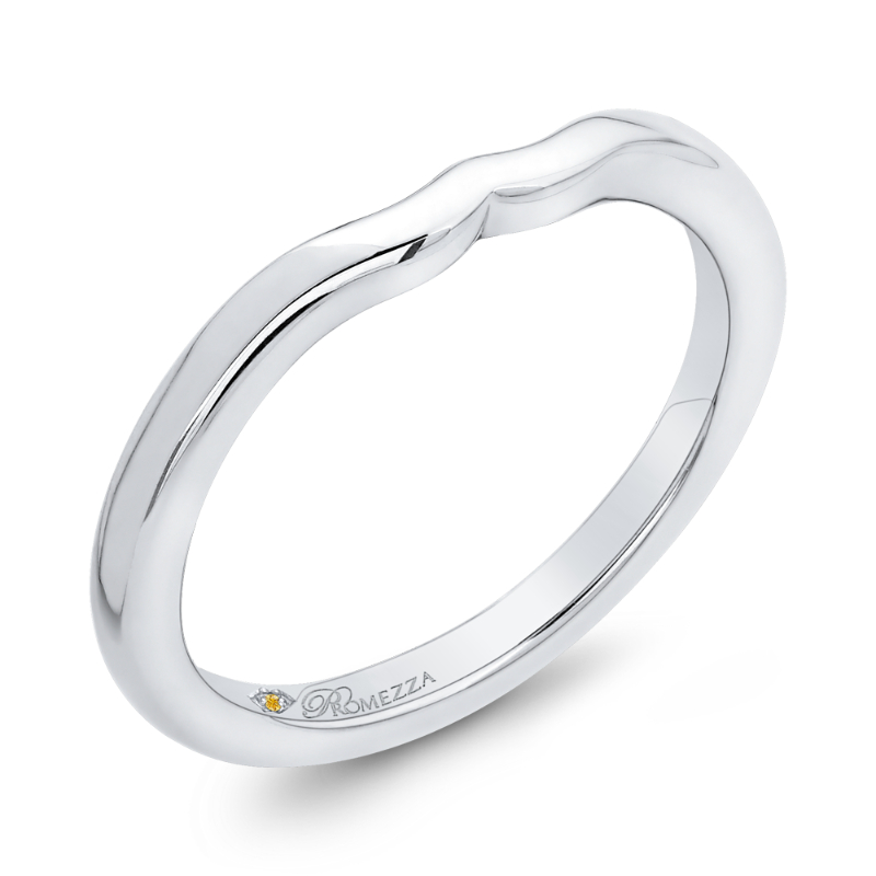 Plain Wedding Band in 14K White Gold
