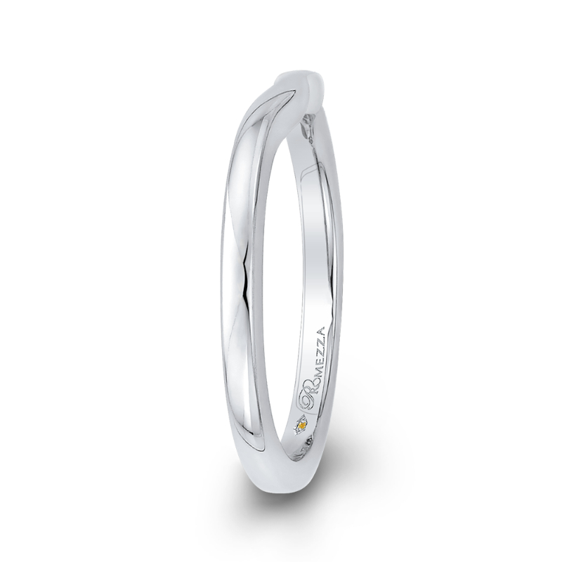 Plain Wedding Band in 14K White Gold