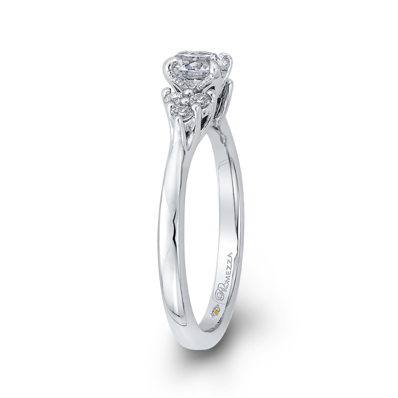 Round Diamond Classic Engagement Ring in 14K White Gold