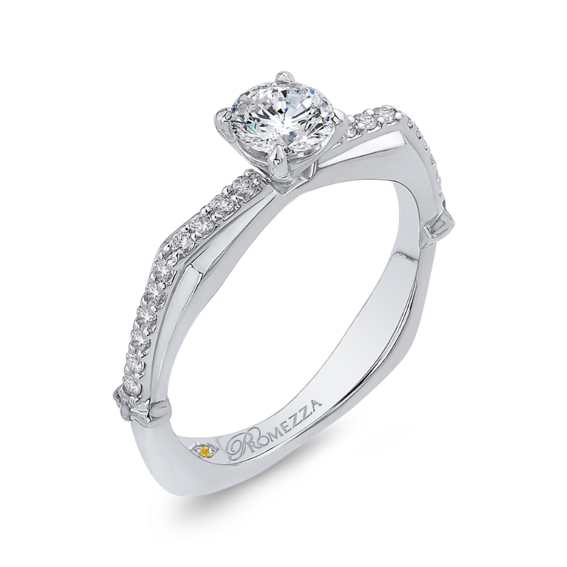 Diamond Engagement Ring in 14K White Gold