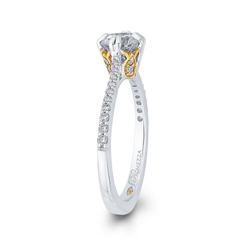 Diamond Engagement Ring in 14K Two Tone Gold