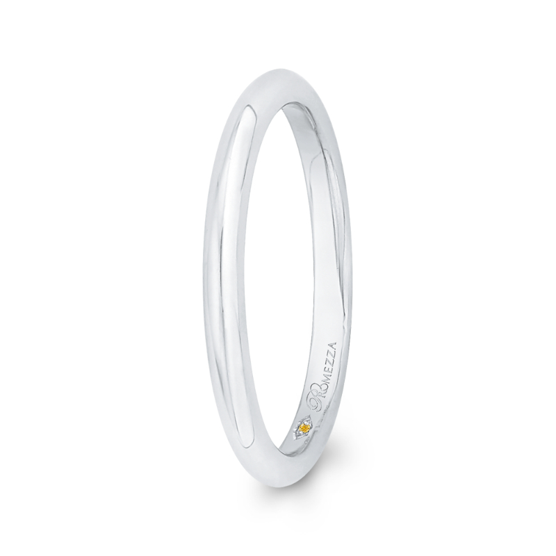 Plain Wedding Band in 14K White Gold