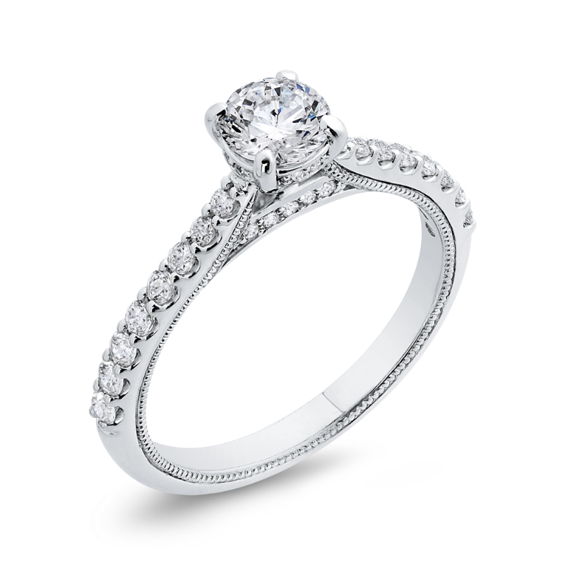 Diamond Engagement Ring in 14K White Gold