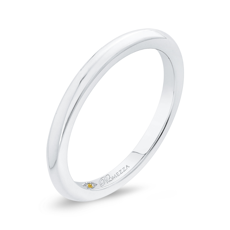 Plain Wedding Band in 14K White Gold