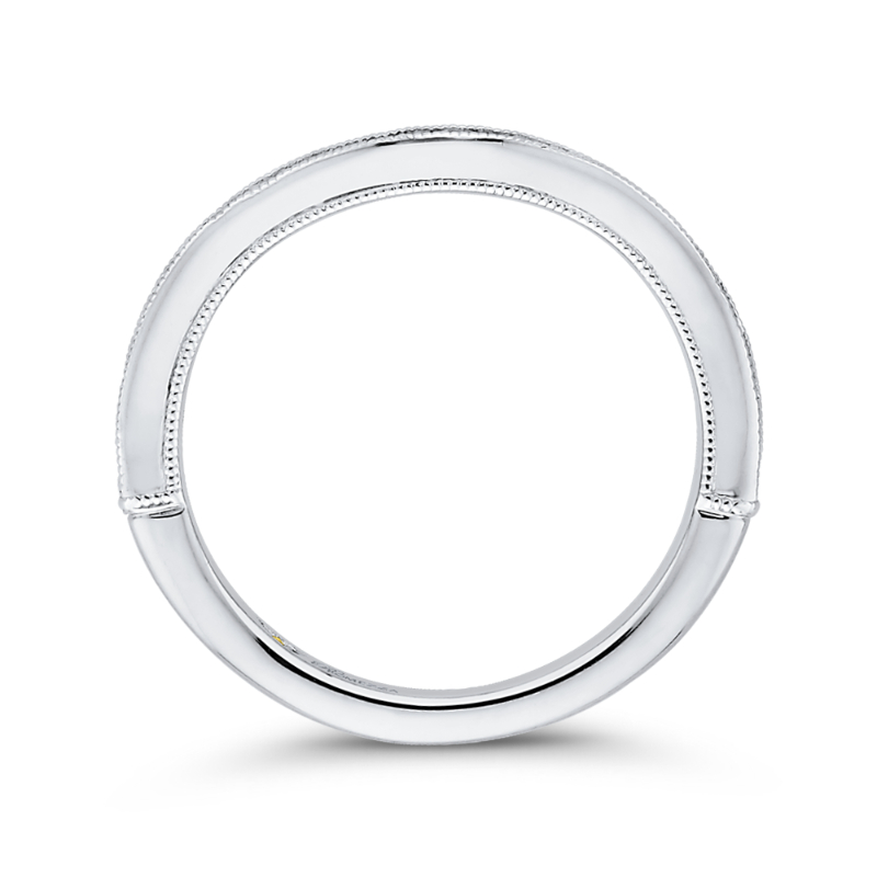 Round Diamond Half-Eternity Wedding Band in 14K White Gold