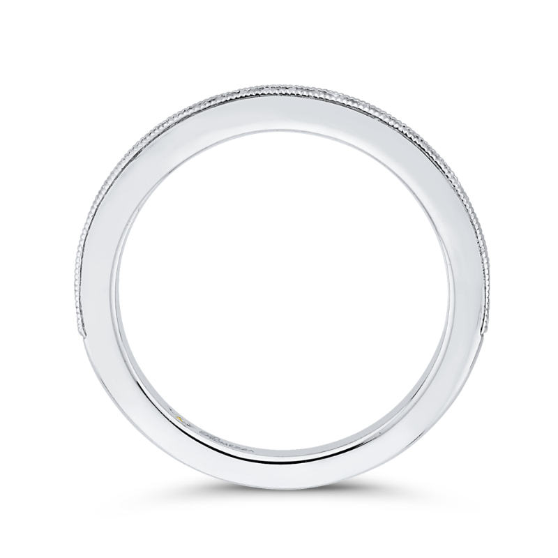 Round Diamond Half-Eternity Wedding Band in 14K White Gold