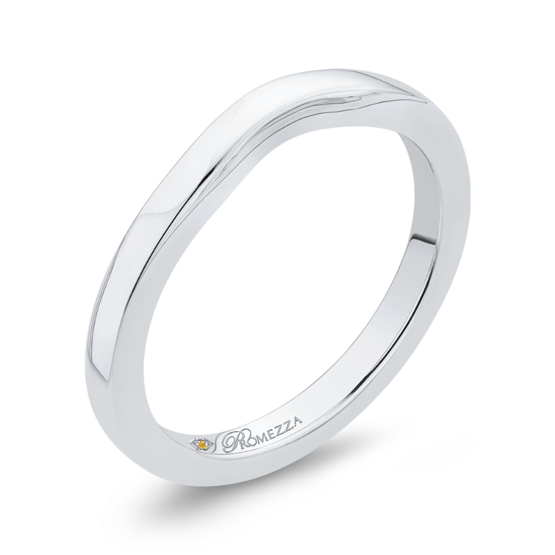 Plain Wedding Band in 14K White Gold