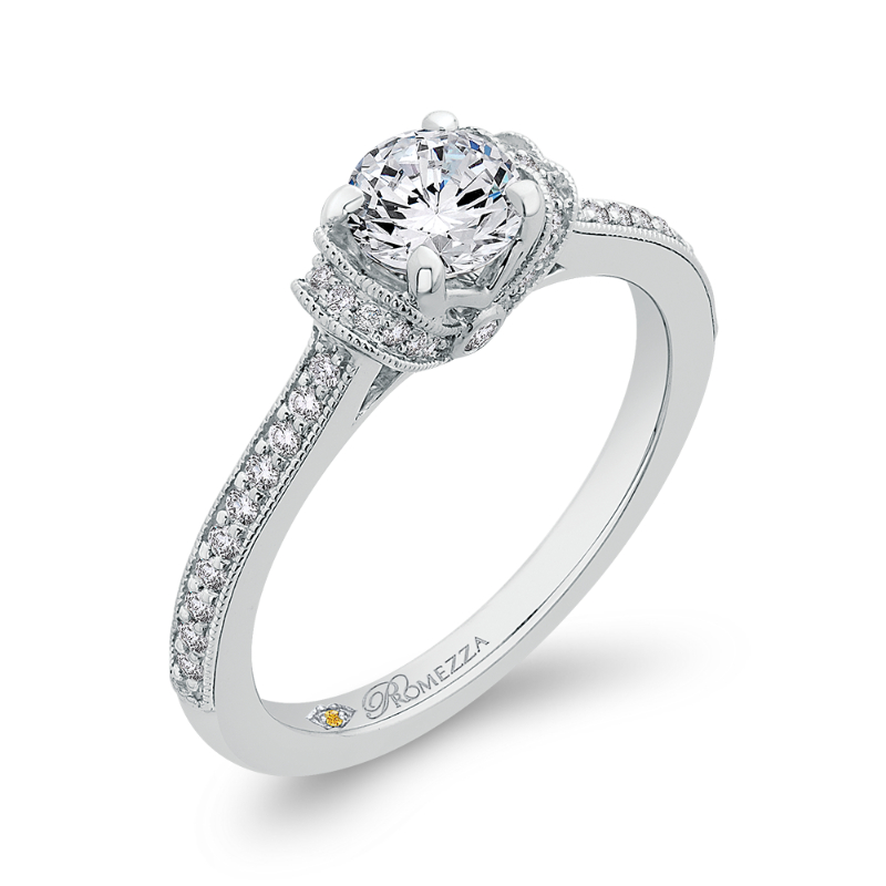 Diamond Engagement Ring in 14K White Gold