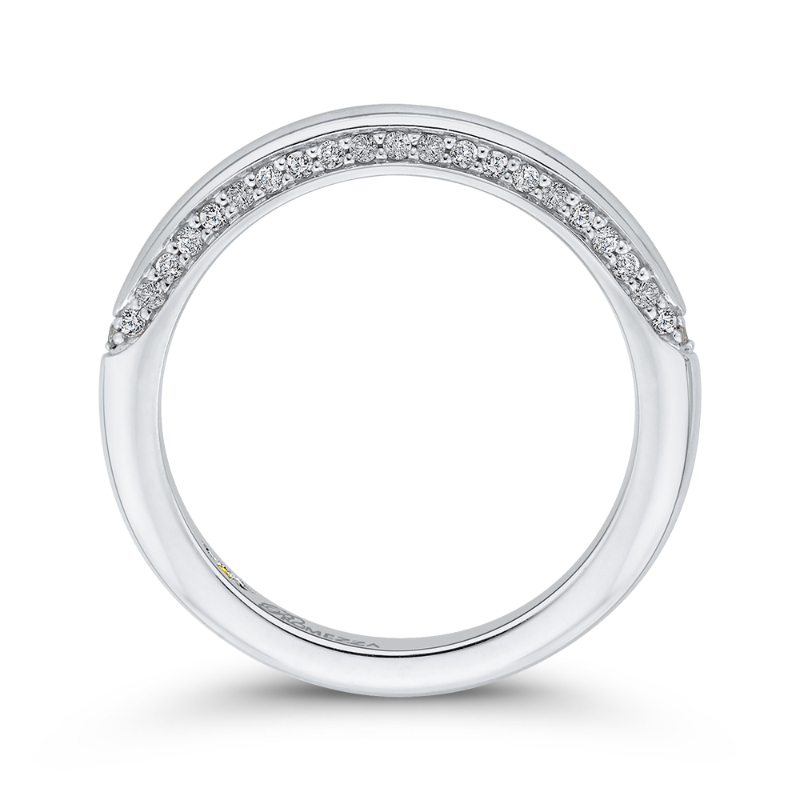 Round Diamond Wedding Band in 14K White Gold