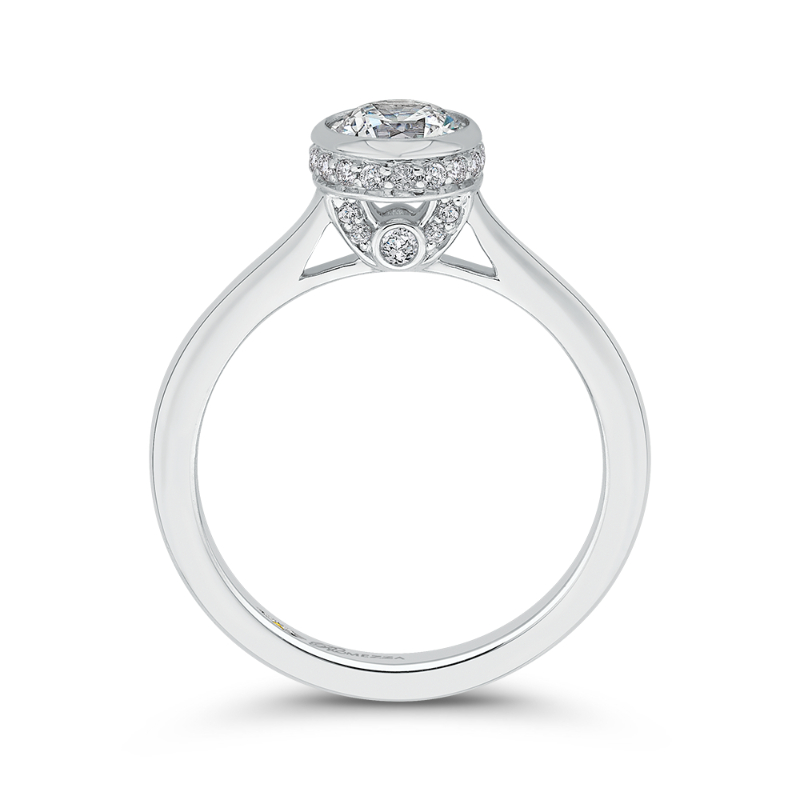 Round Diamond Classic Engagement Ring in 14K White Gold