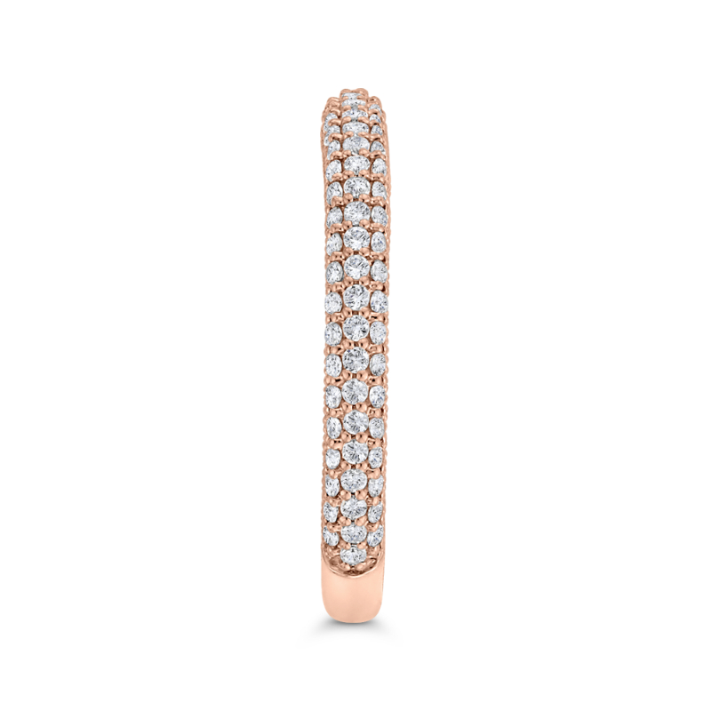 Round Diamond Wedding Band in 14K Rose Gold