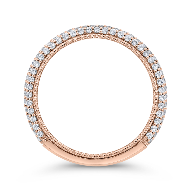 Round Diamond Wedding Band in 14K Rose Gold