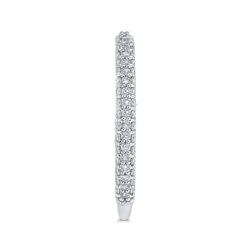 Round Diamond Wedding Band in 14K White Gold