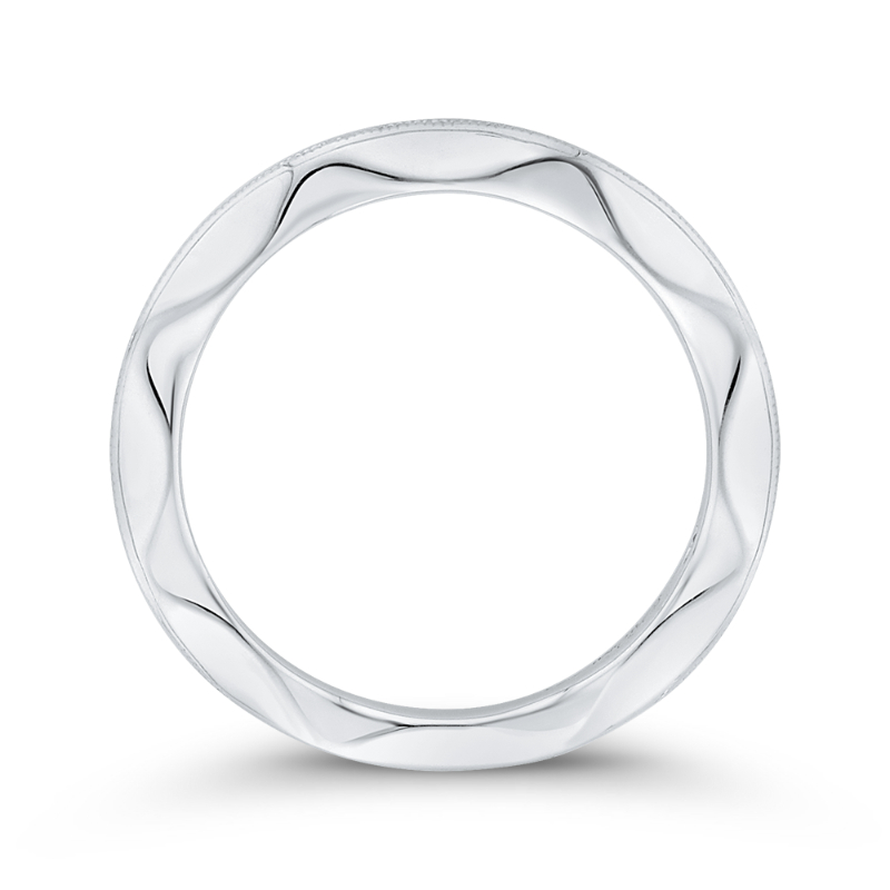 Round Diamond Wedding Band in 14K White Gold