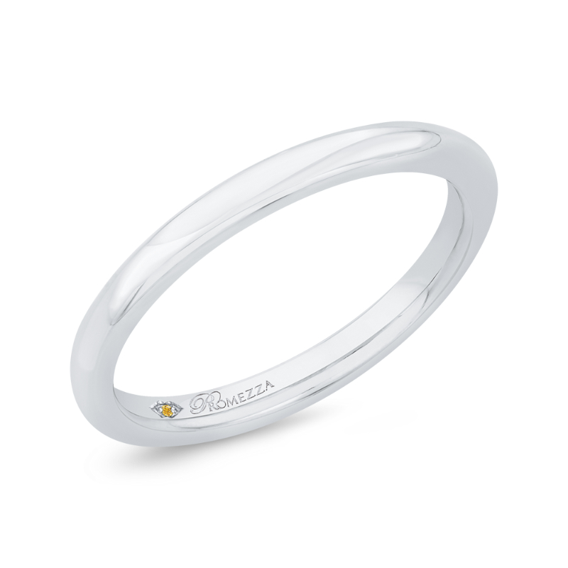 Plain Wedding Band in 14K White Gold
