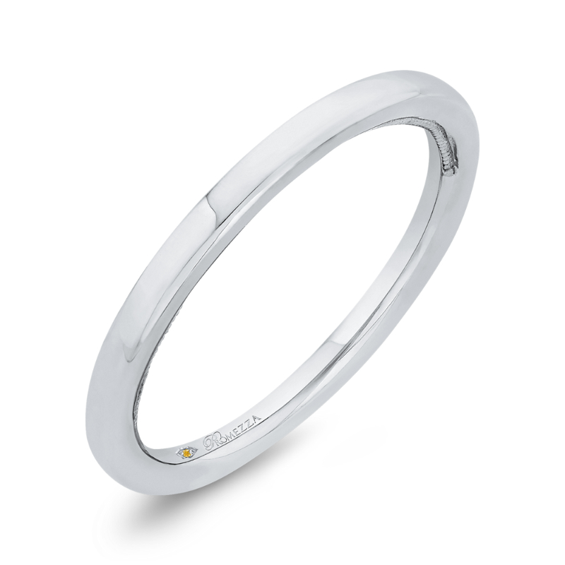 Plain Wedding Band in 14K White Gold