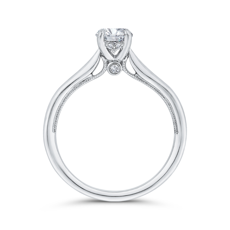 Diamond Solitaire Engagement Ring in 14K White Gold