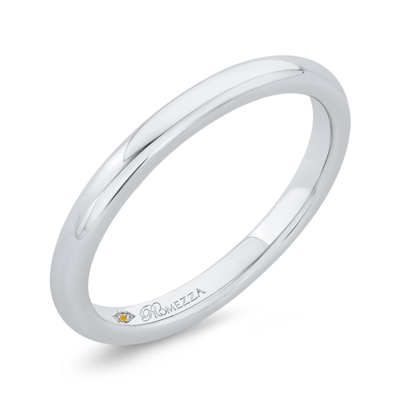 Plain Wedding Band in 14K White Gold