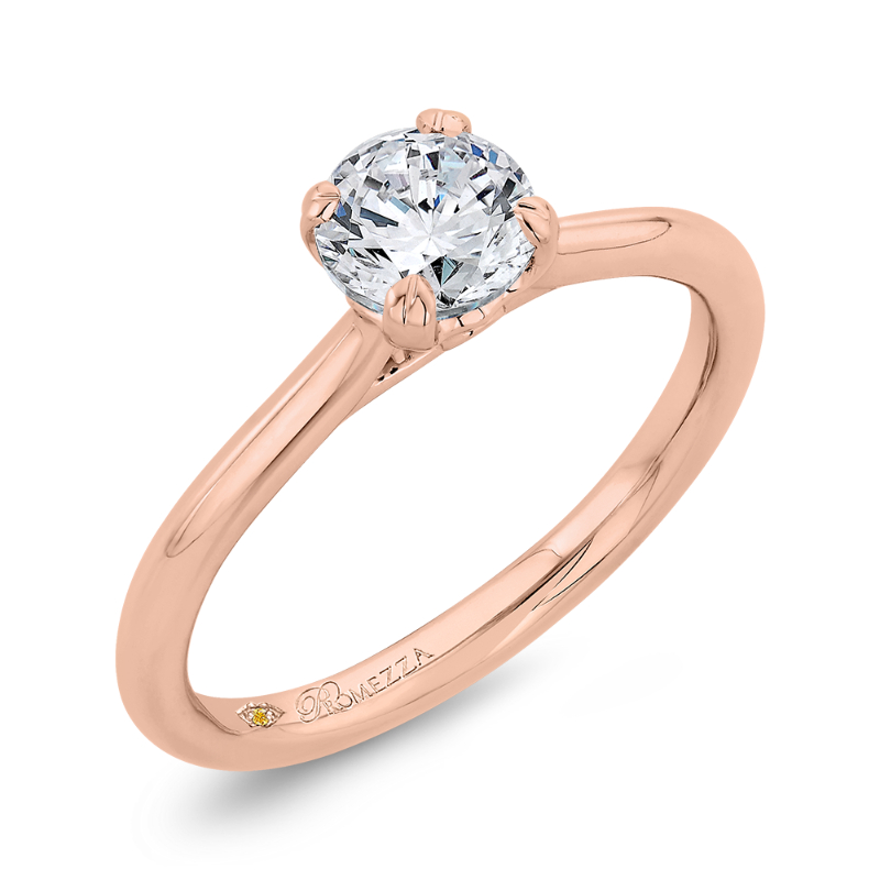 Diamond Solitaire Engagement Ring in 14K Rose Gold