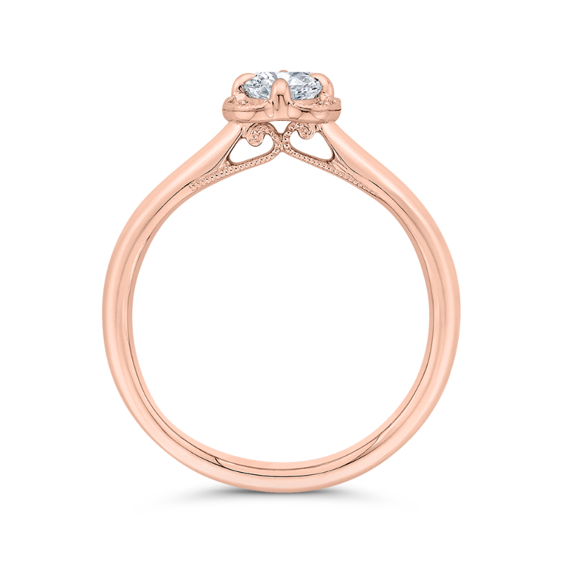 Diamond Solitaire Engagement Ring in 14K Rose Gold
